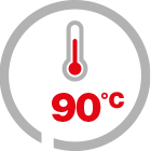 max temp 90°C